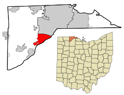 Lucas County Ohio incorporated and unincorporated areas Maumee highlighted